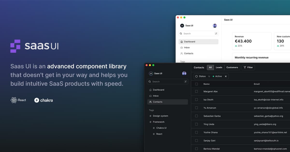 Preview image of Saas UI SaaS template